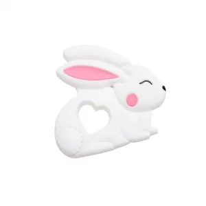 Cute Bunny Teether - White