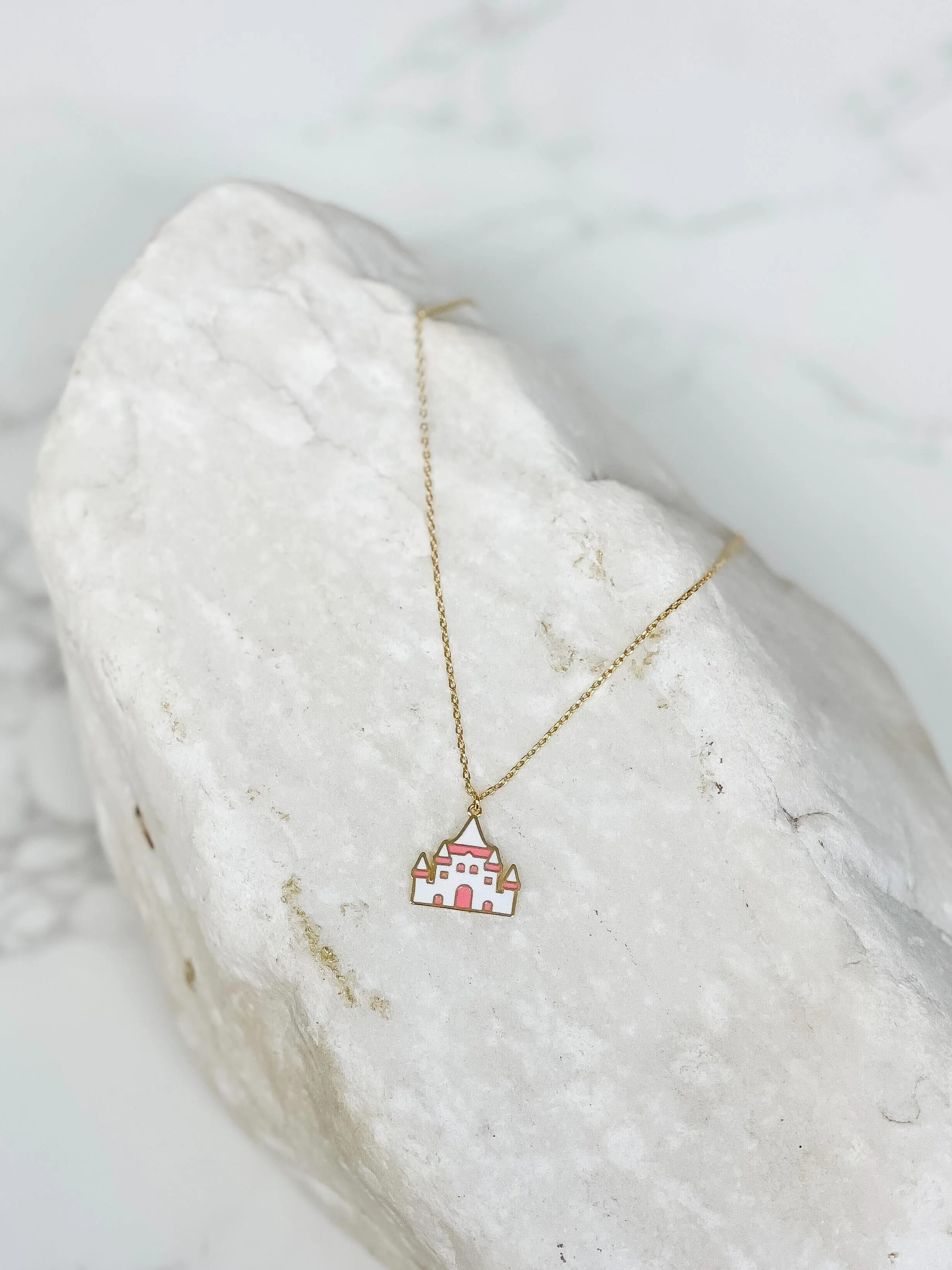 Cute Castle Pendant Necklace