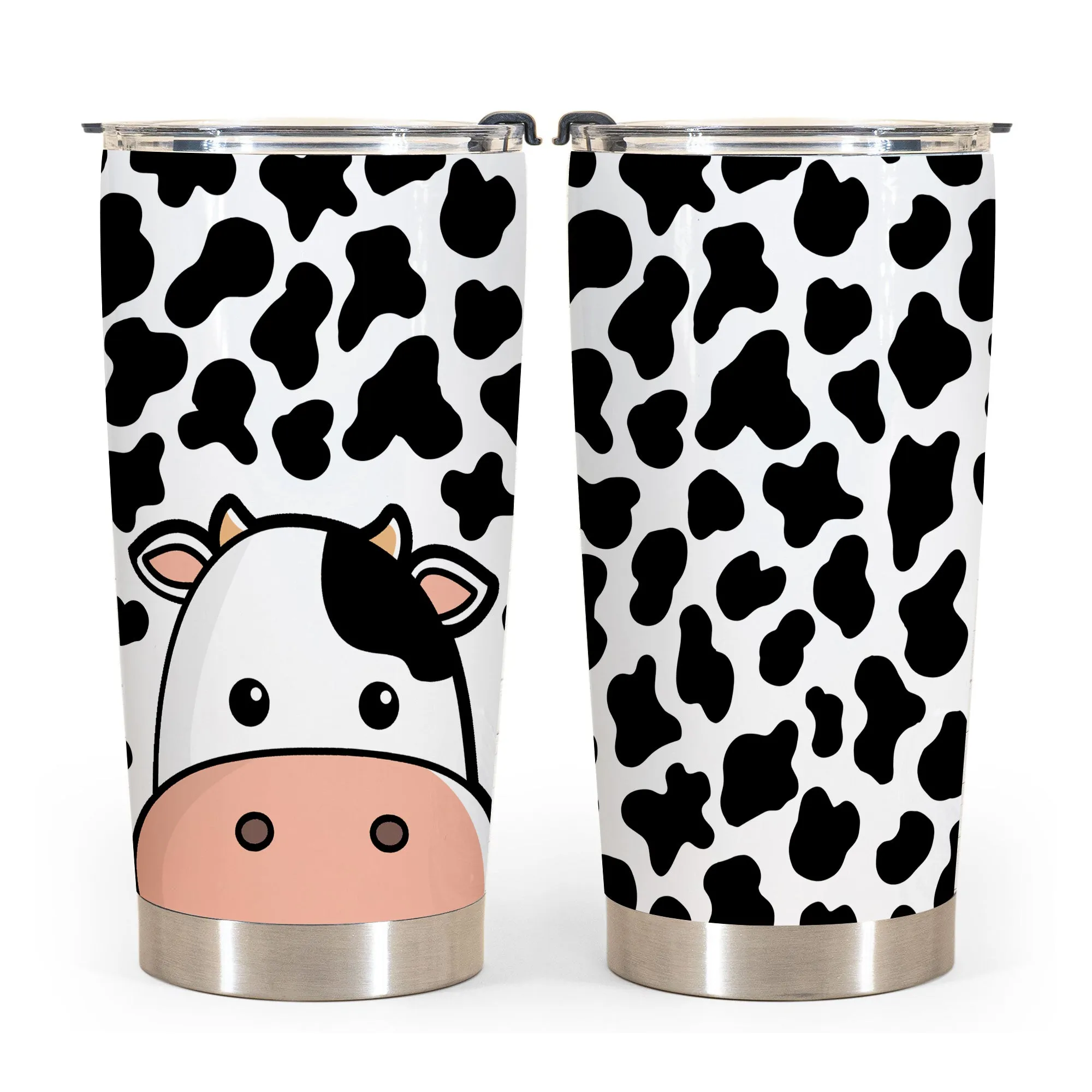 Cute Cow Face Tumbler