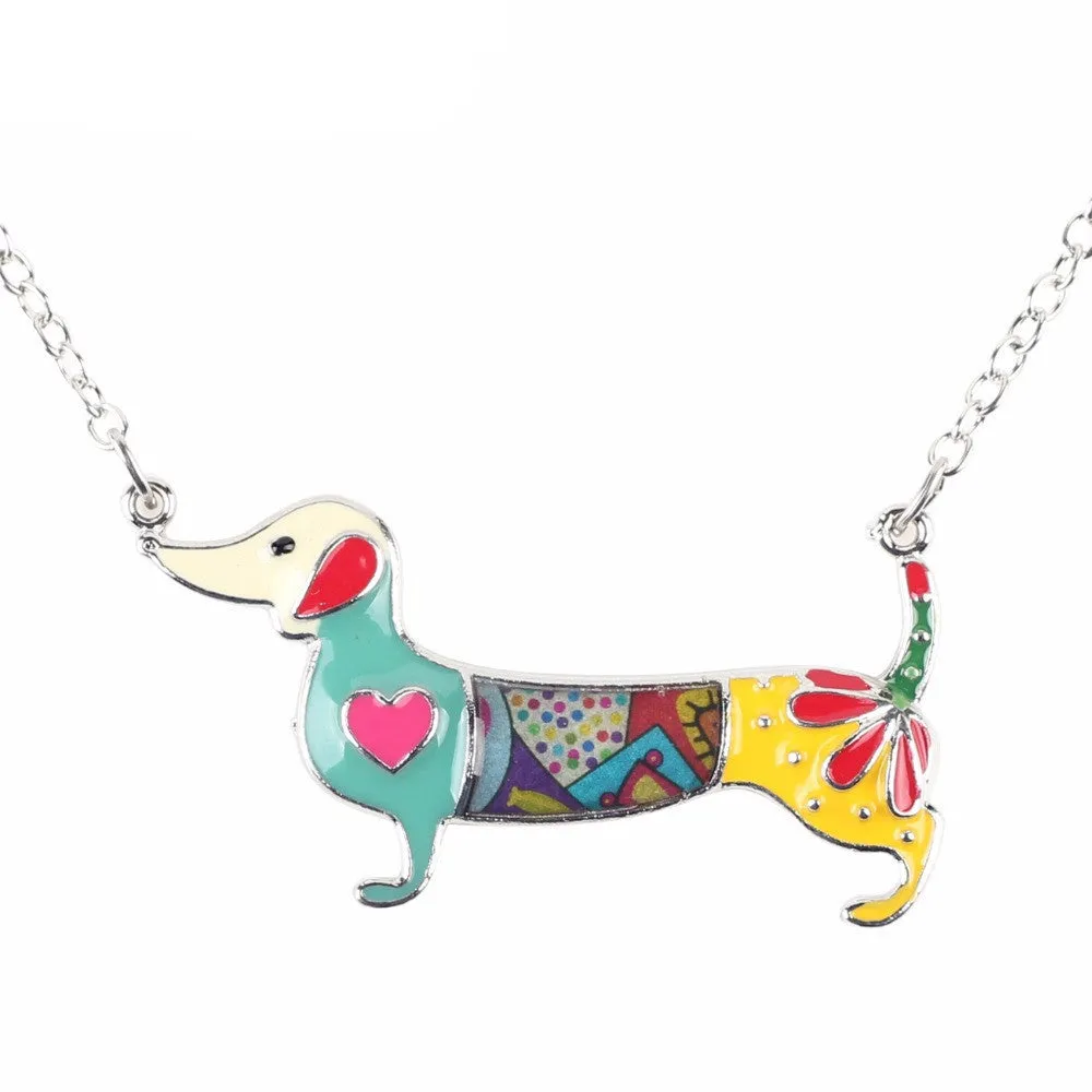 Cute Dachshund Dog Chain Necklace