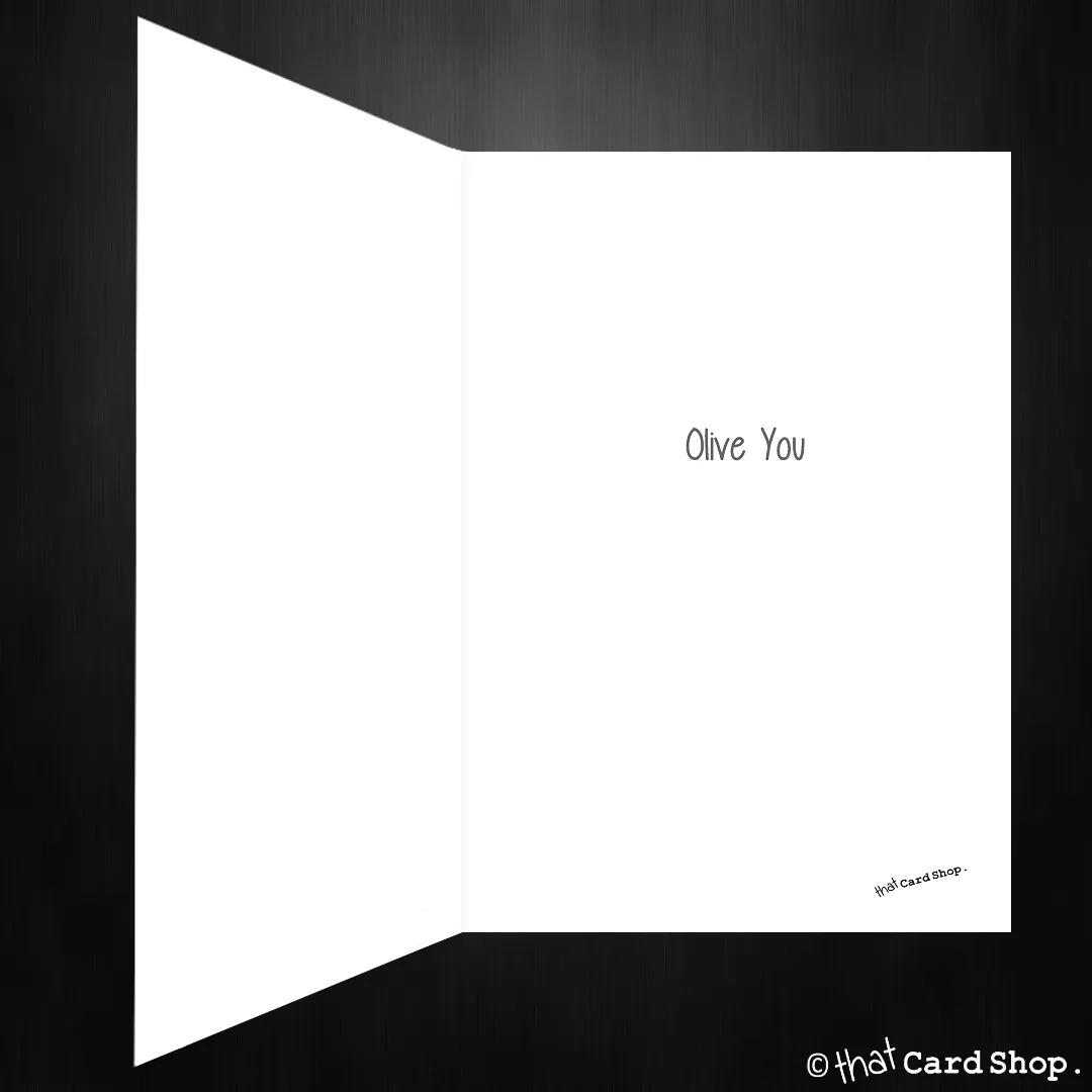 Cute Love You Greetings Card - Olive you very much