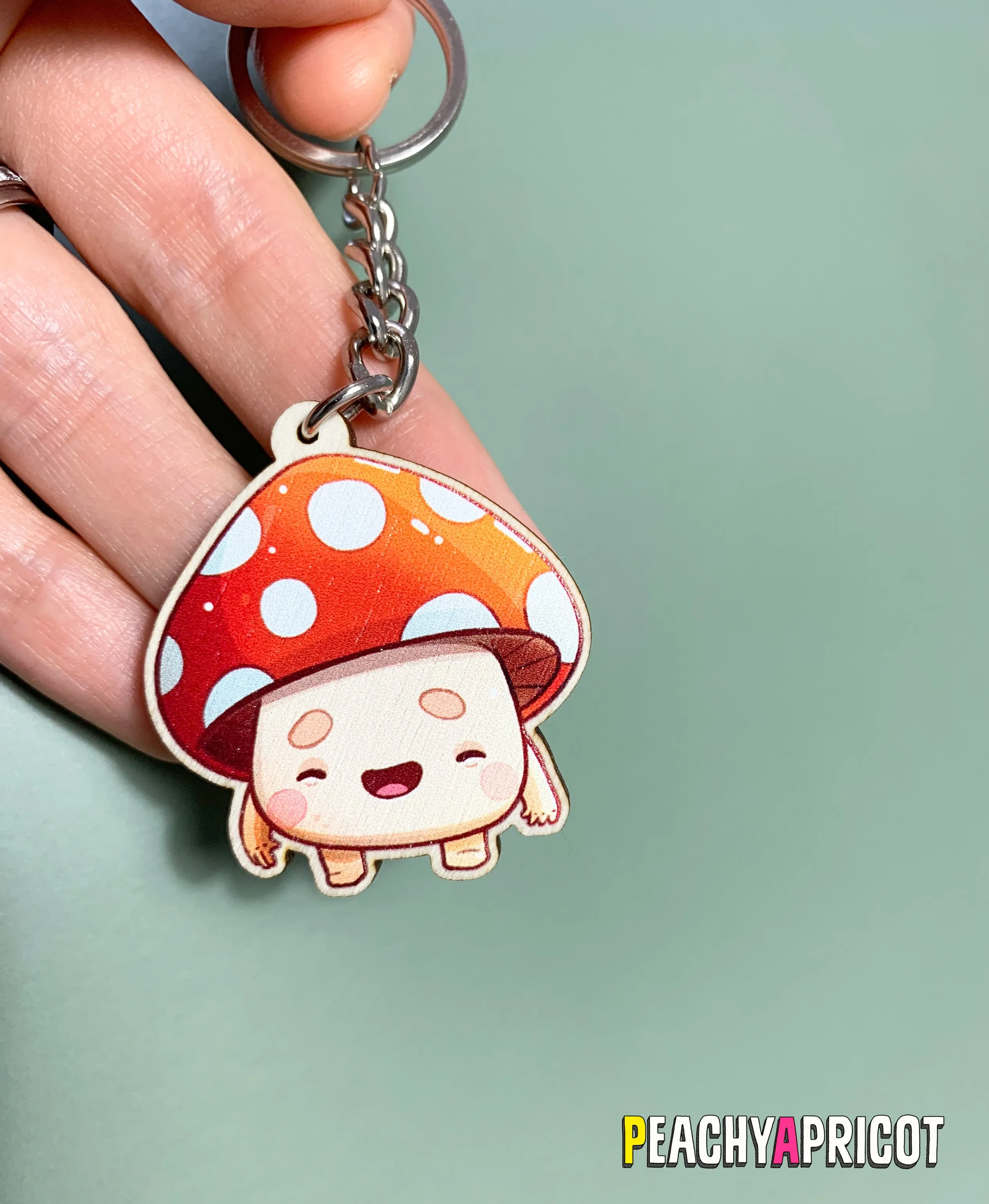 Cute Mushroom Keychain