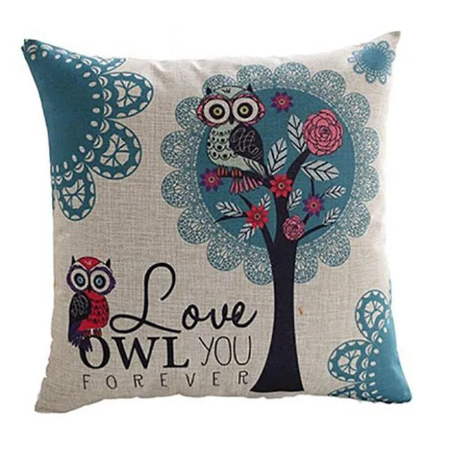 Cute Owl Pattern Pillowcase