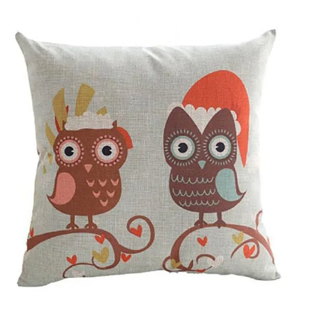 Cute Owl Pattern Pillowcase