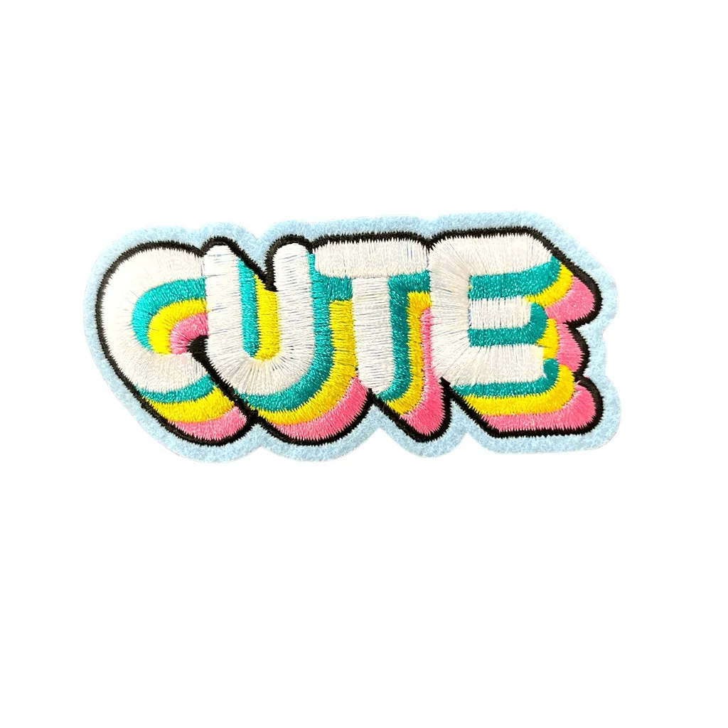 Cute text kangasmerkki