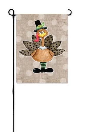 Cute Turkey Garden Flag