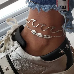 Cute Wave Shell Anklet