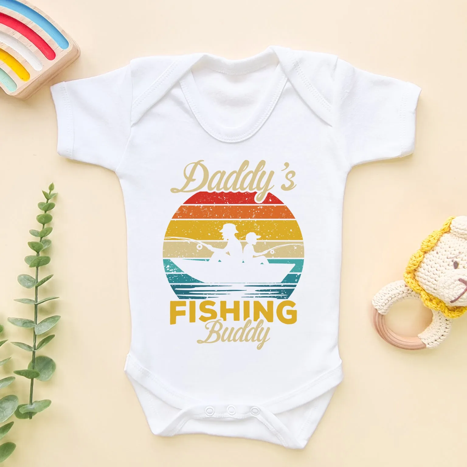 Daddy's Fishing Buddy Baby Bodysuit