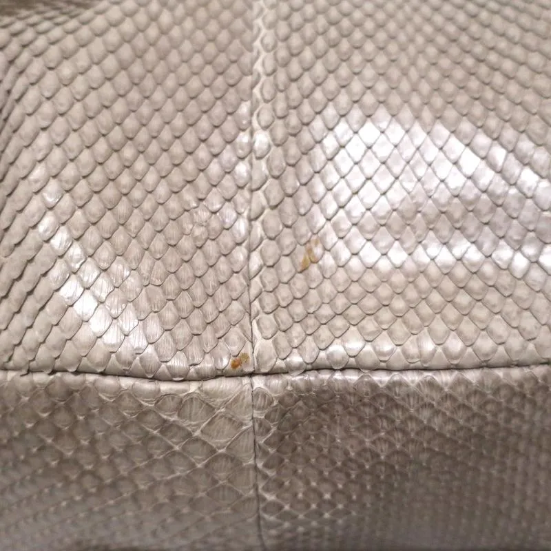 Devi Kroell Snakeskin Hobo Beige Extra Large Shoulder Bag