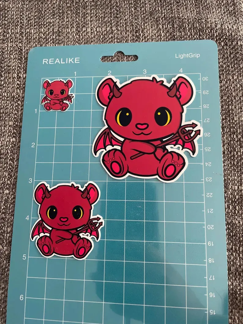 Devil Teddy Sticker
