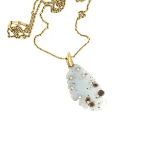 Diamond & Druzy Leaf