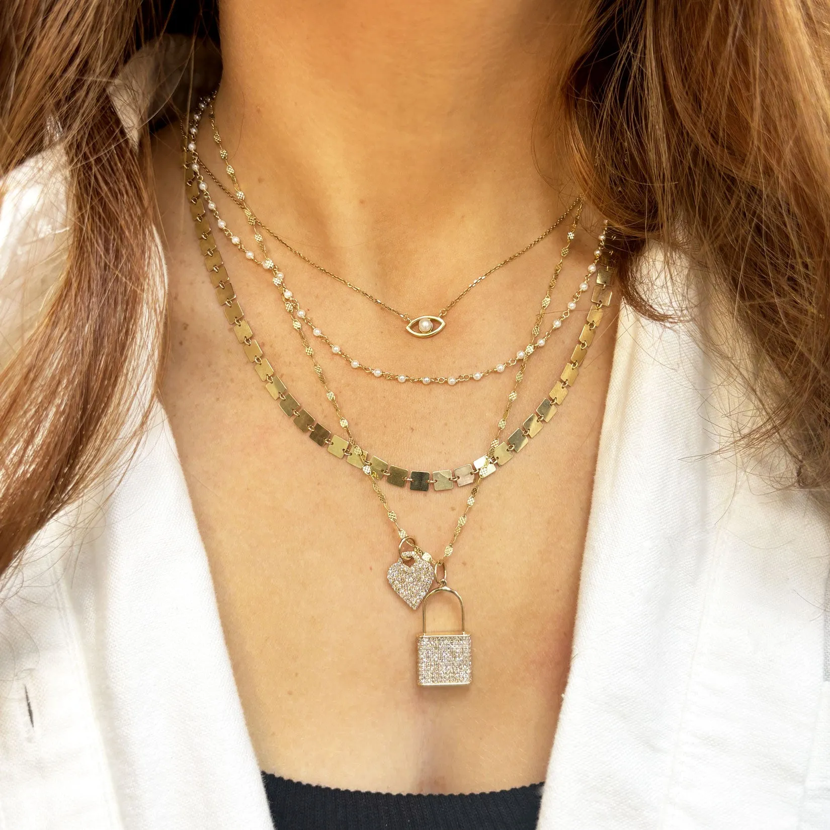 Diamond Padlock Charm