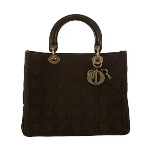 Dior Black Logo Lady Dior Bag
