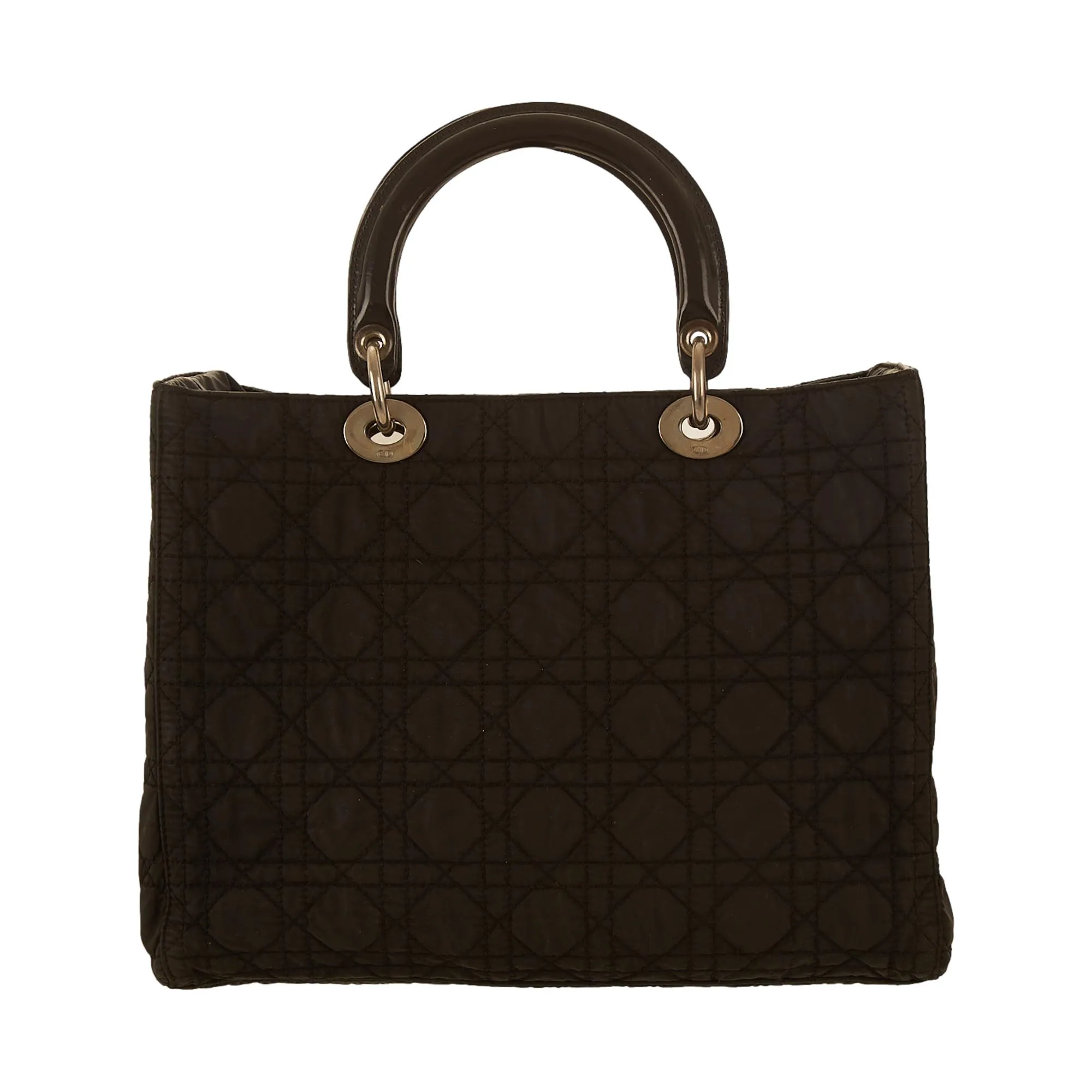 Dior Black Logo Lady Dior Bag
