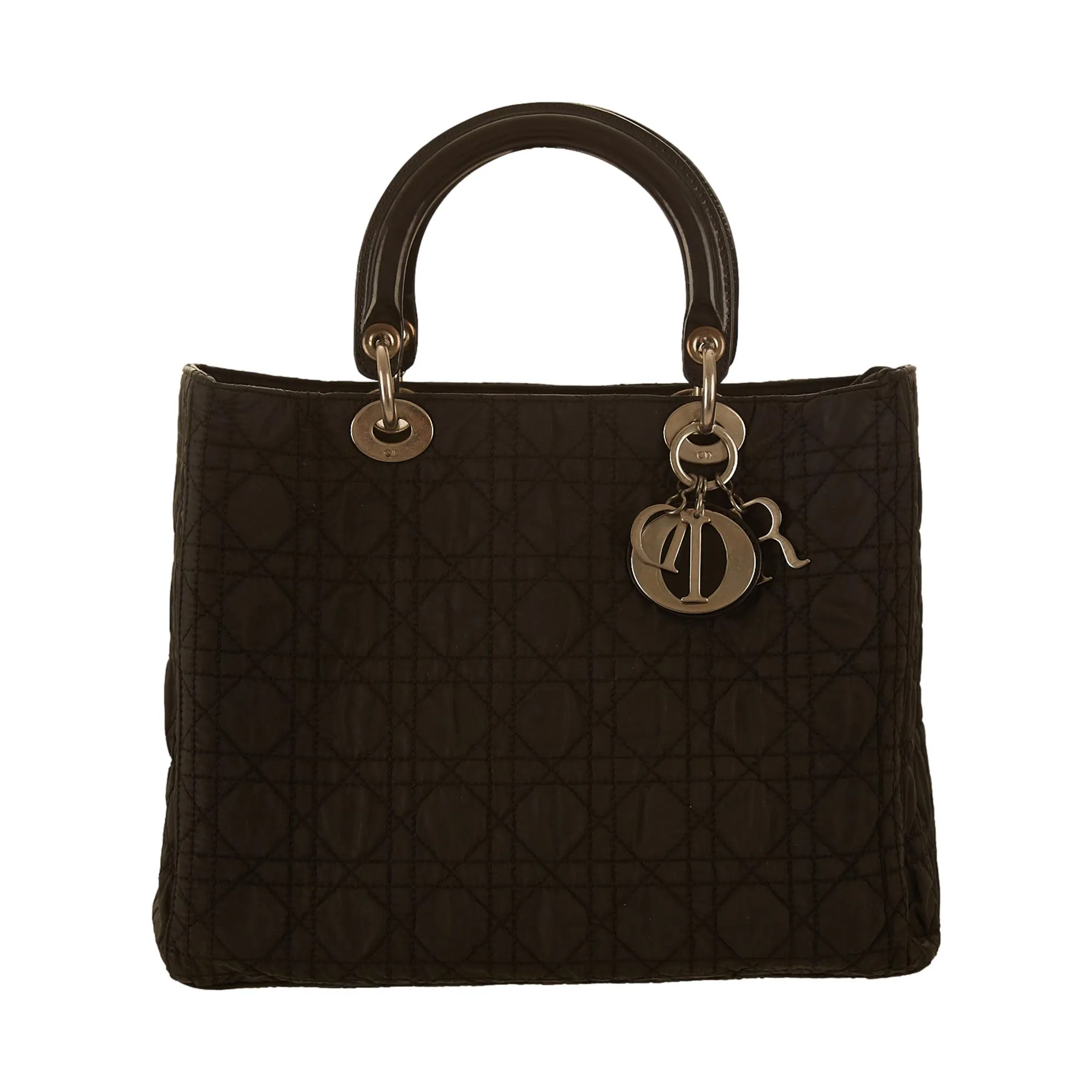 Dior Black Logo Lady Dior Bag