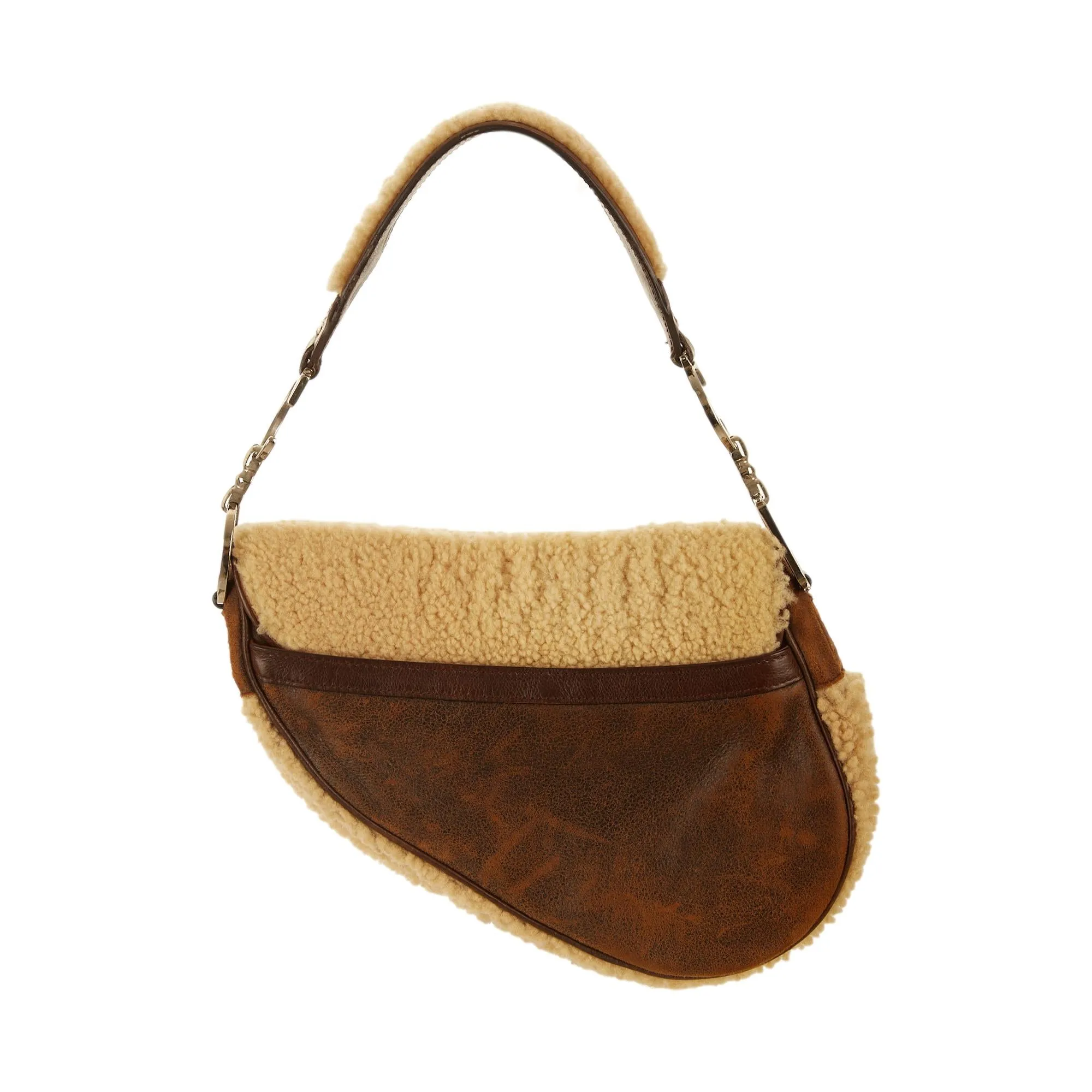 Dior Brown Sherpa Saddle Bag