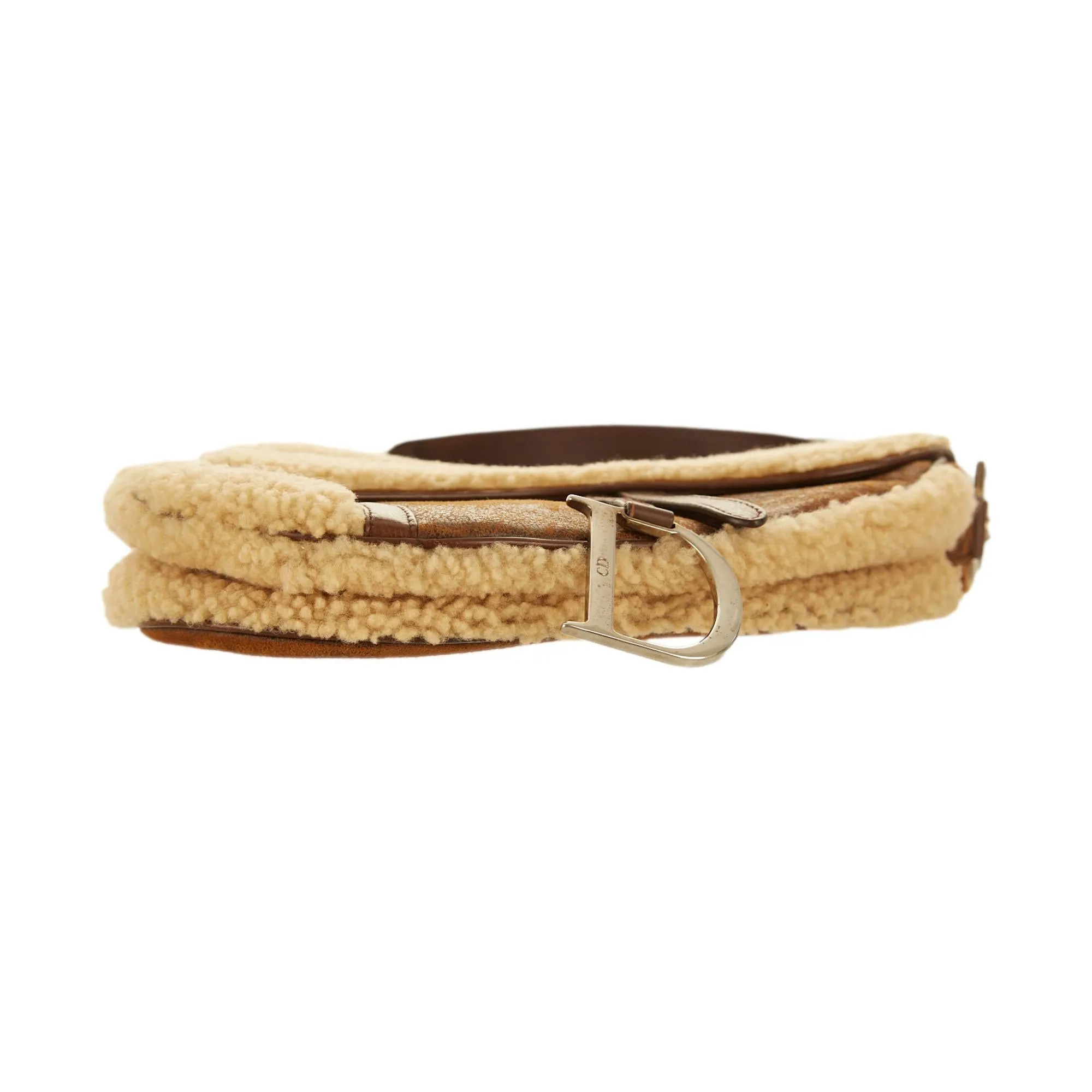 Dior Brown Sherpa Saddle Bag