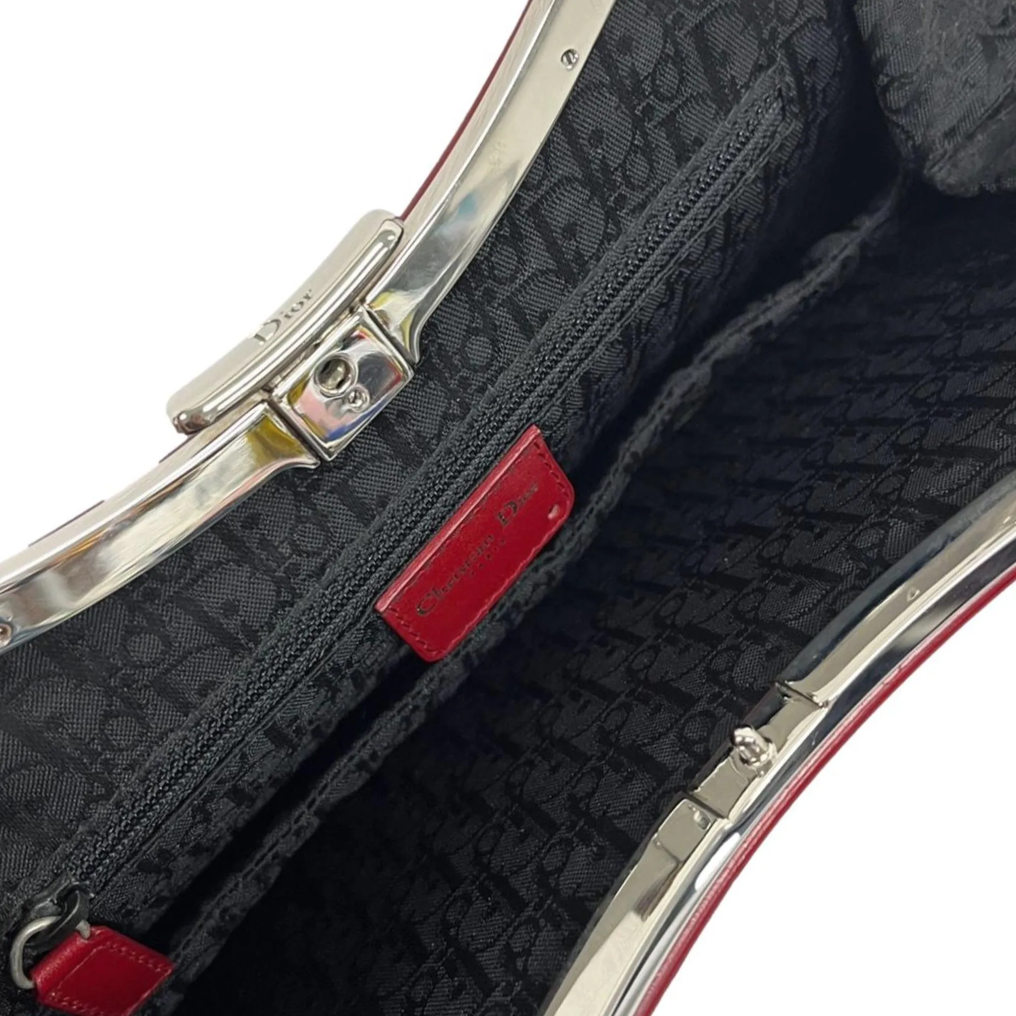 Dior Red Bondage Clutch