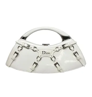 Dior White Bondage Clutch