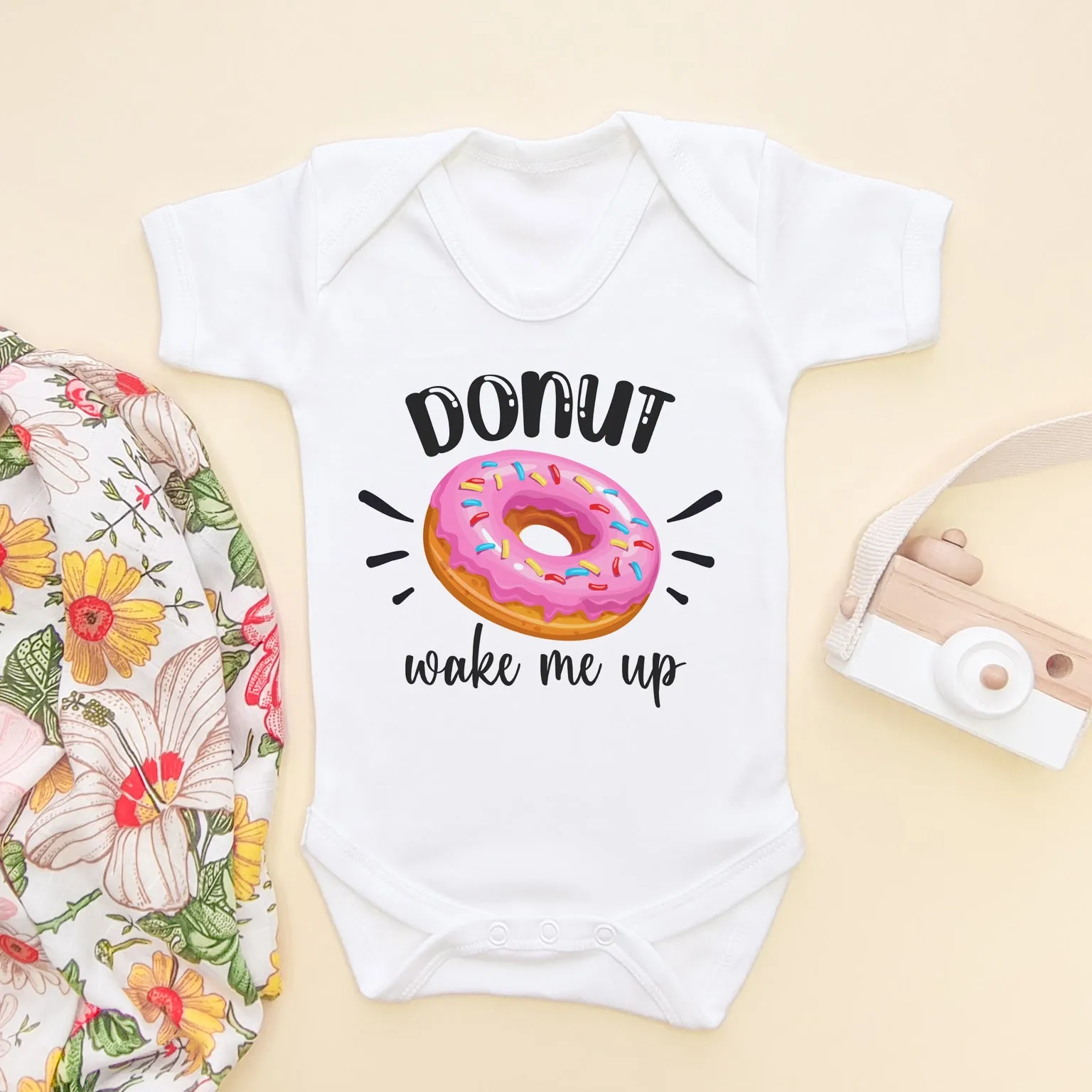 Donut Wake Me Up Baby Bodysuit