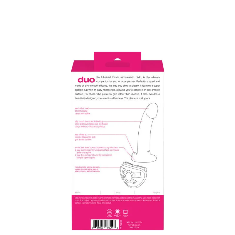 Duo Semi-Realistic  With Harness -  Pink/purple