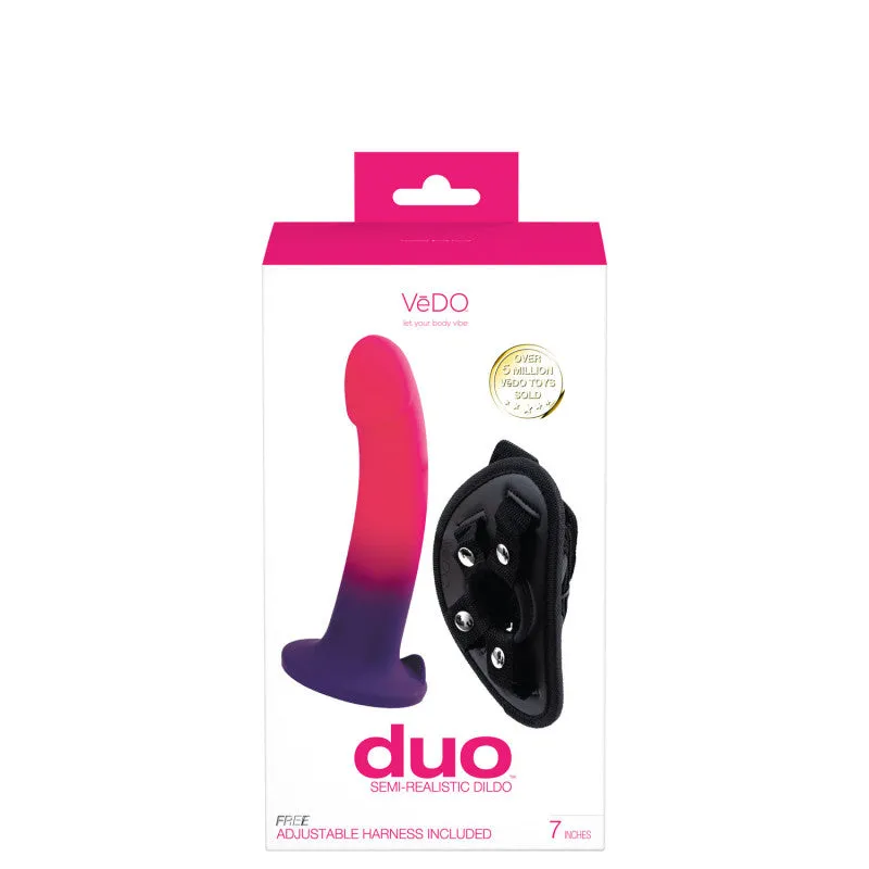 Duo Semi-Realistic  With Harness -  Pink/purple