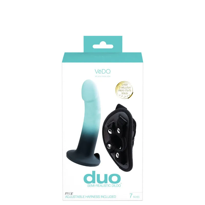 Duo Semi-Realistic  With Harness -  Turquoise/black