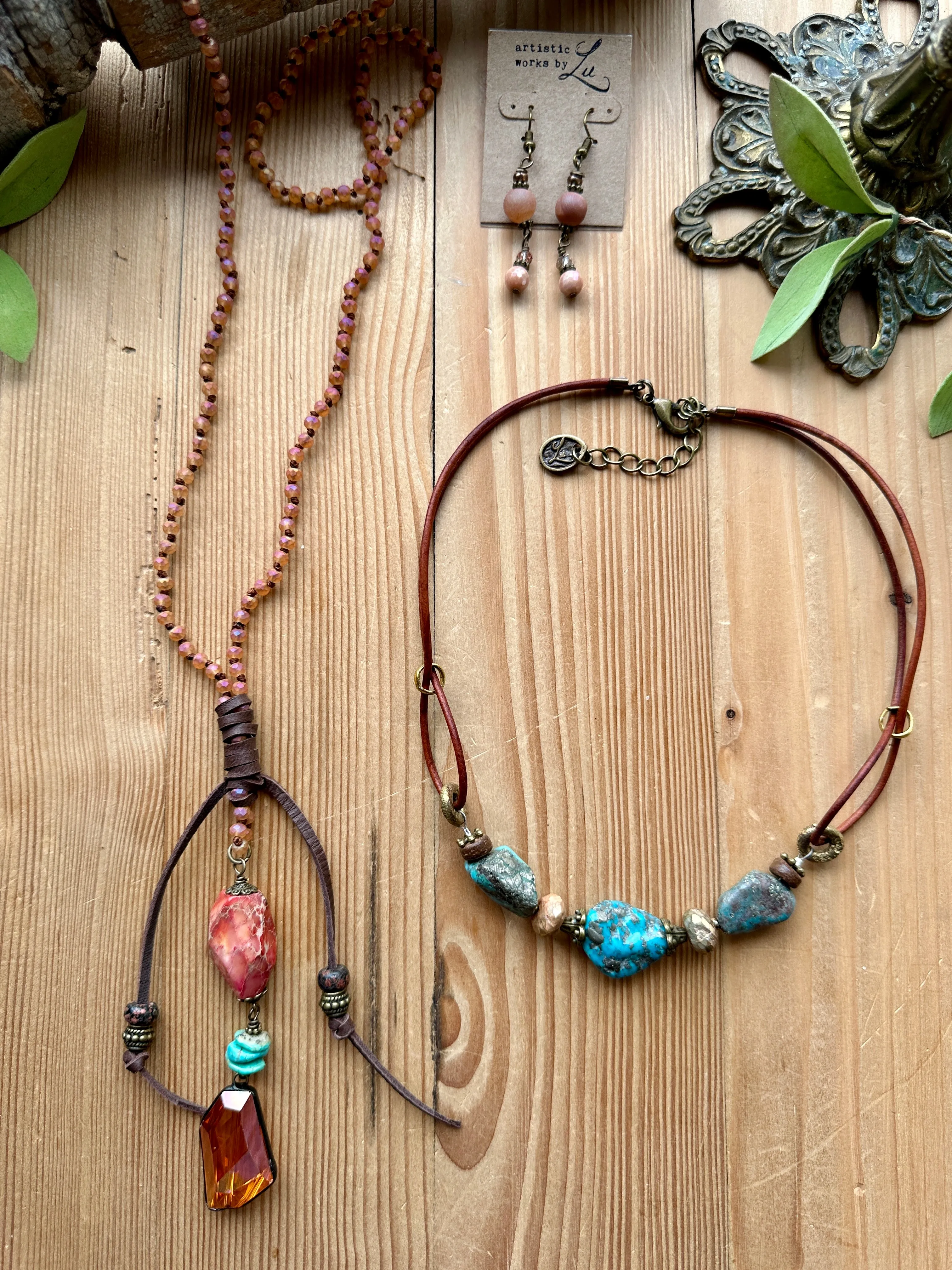 Earthy Brights Hand Knotted Long Necklace