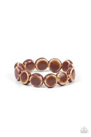 Earthy Entrada - Brown Bracelet