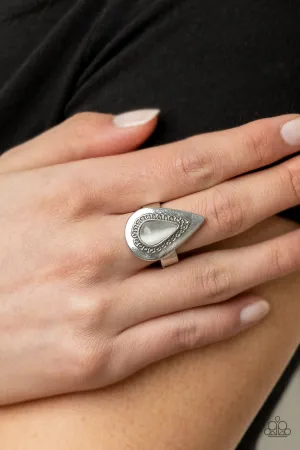 Earthy Glow - White Ring - Paparazzi Accessories