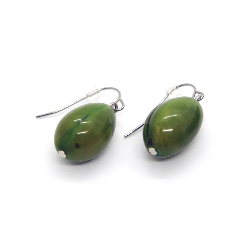 Earthy: Olive Green 3 Tagua Hearts Necklace Set