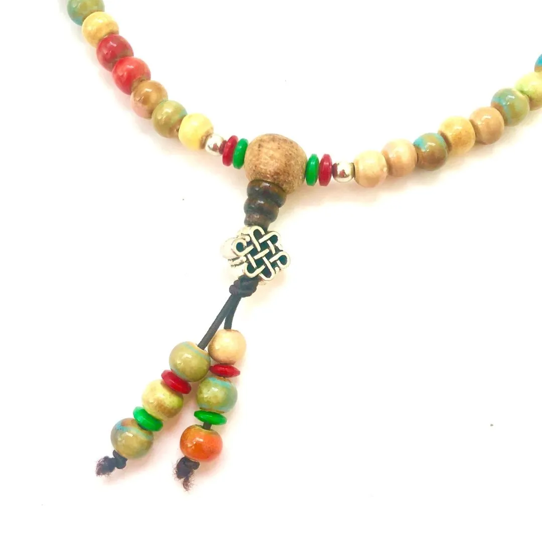Earthy Tibetan Silver Mala