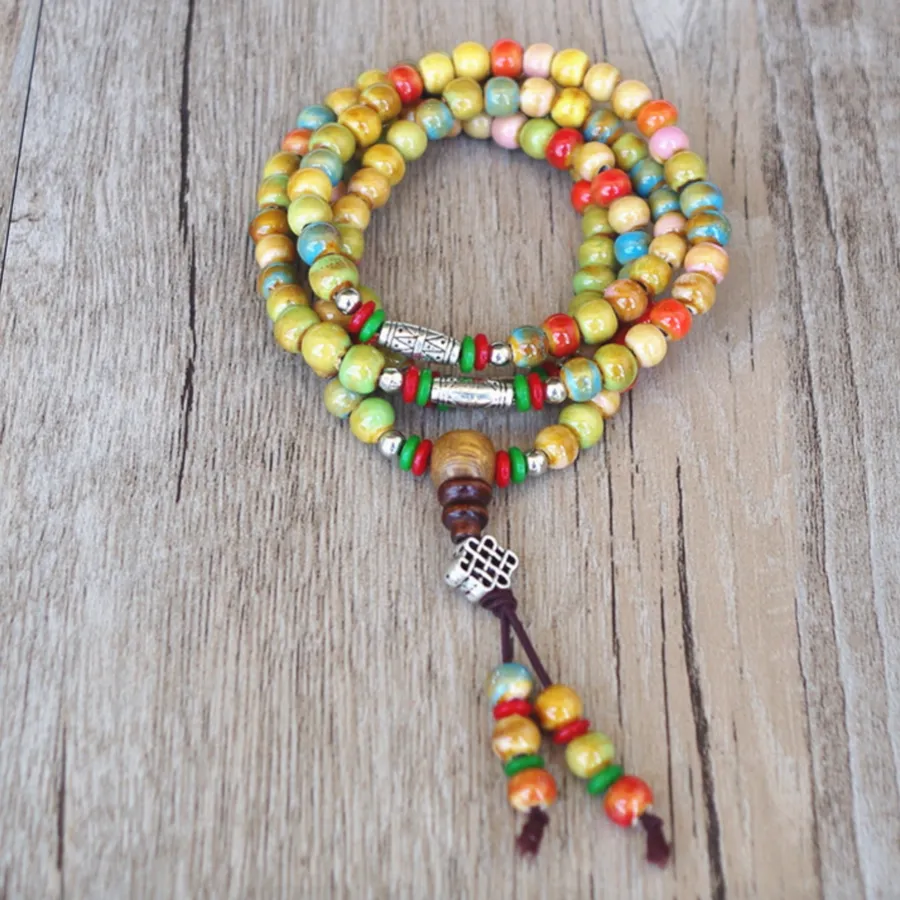Earthy Tibetan Silver Mala