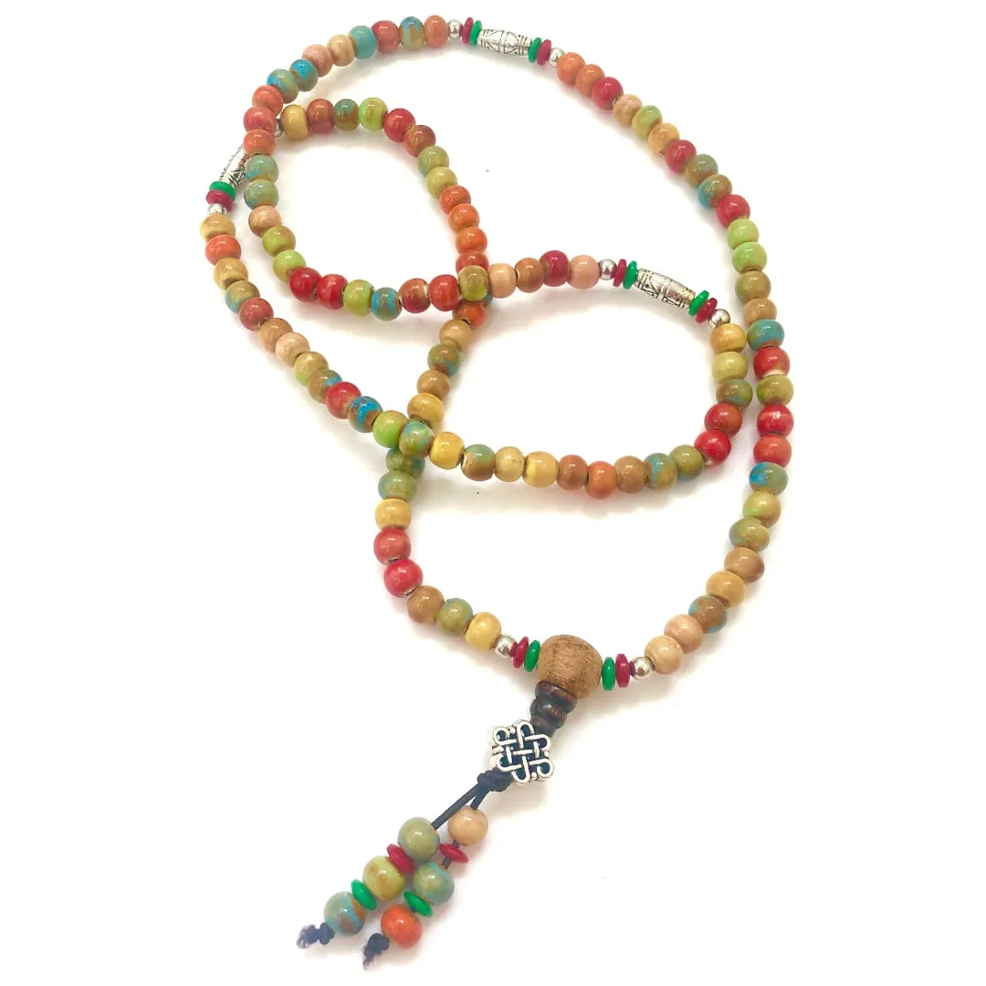 Earthy Tibetan Silver Mala