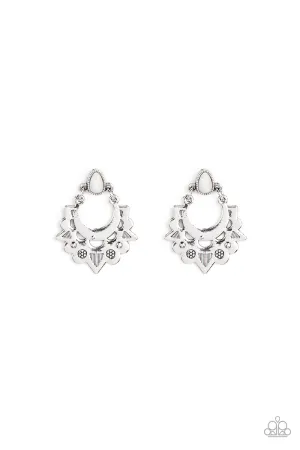 Earthy Zeal - White Post Earring