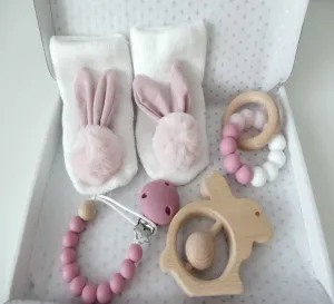 Easter Baby Girl Gift Set - Blush Pink & White
