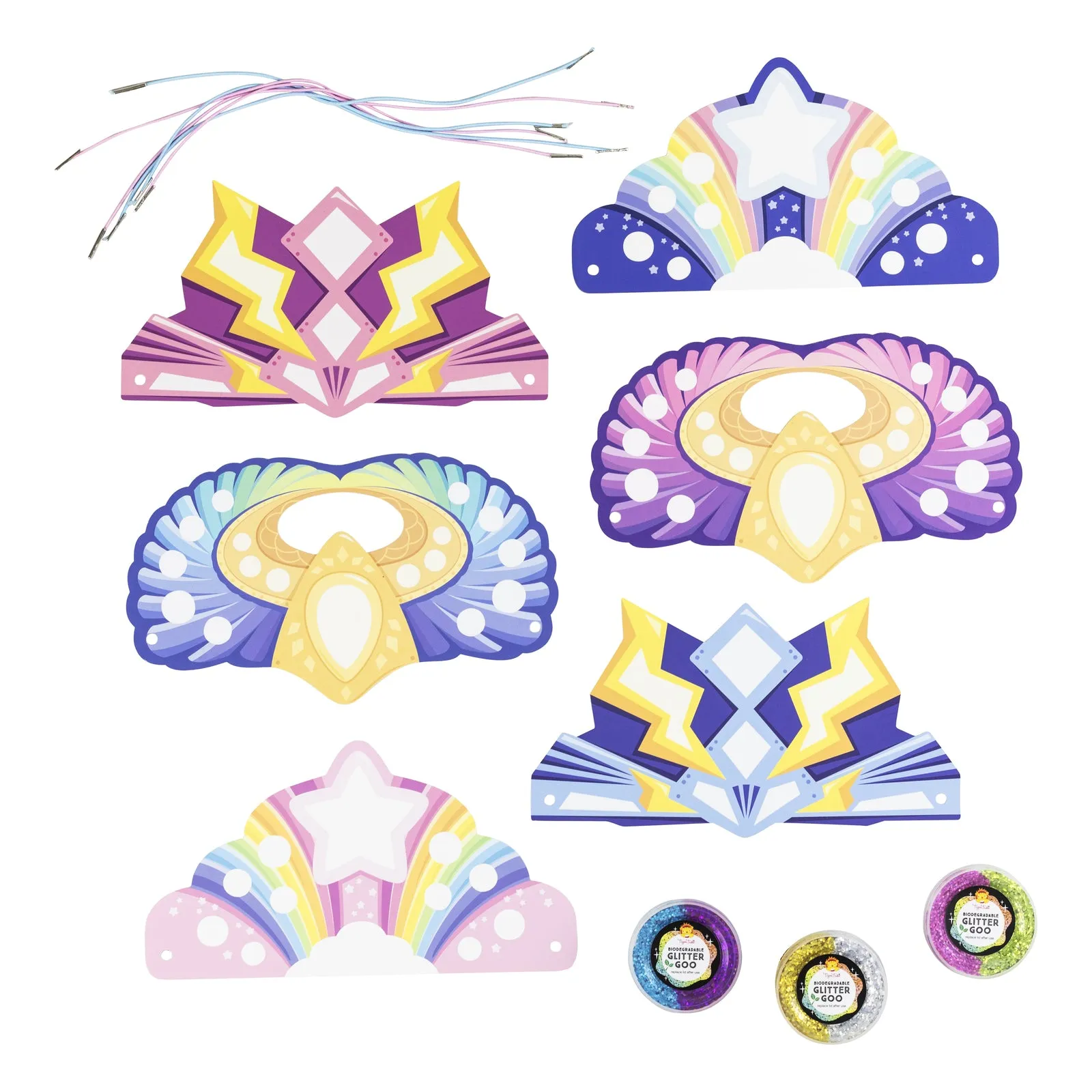 Eco Glitter Goo Crowns  Super Rainbow 3 