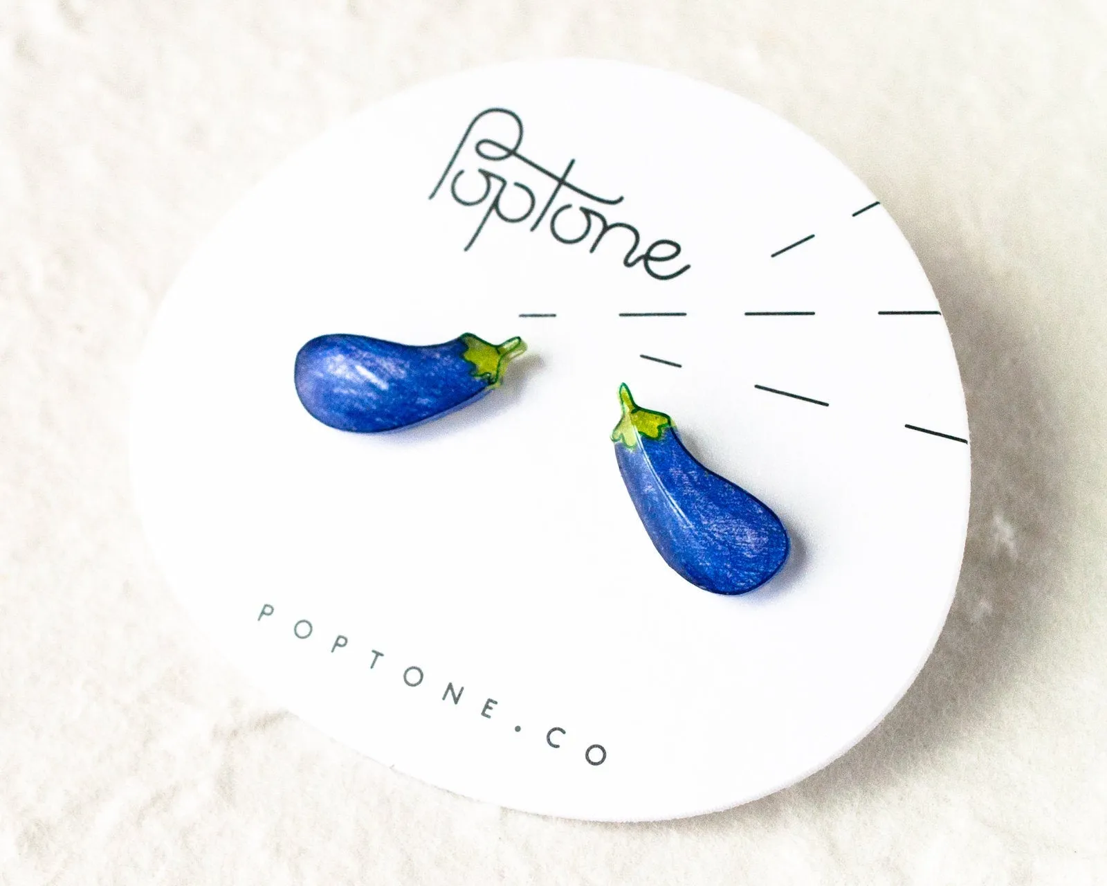Eggplant Stud Earrings