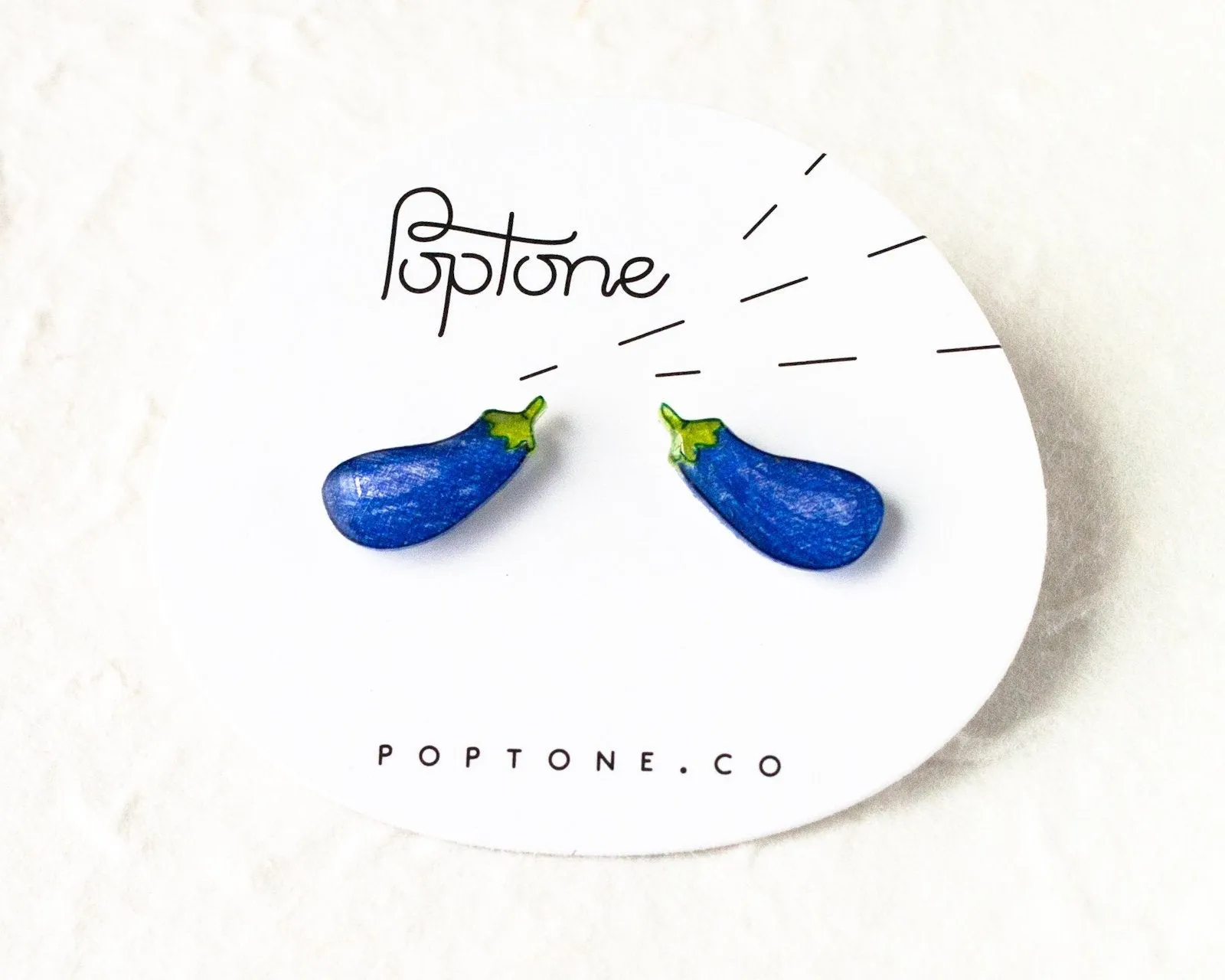 Eggplant Stud Earrings