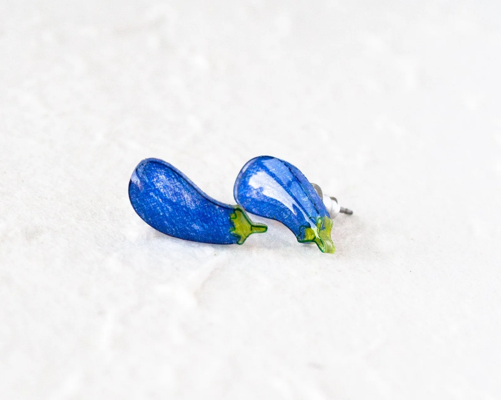Eggplant Stud Earrings