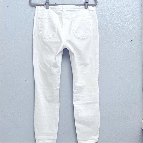 Eileen Fisher Womens White Stretchy OrganicCotton Jeans Sz 6