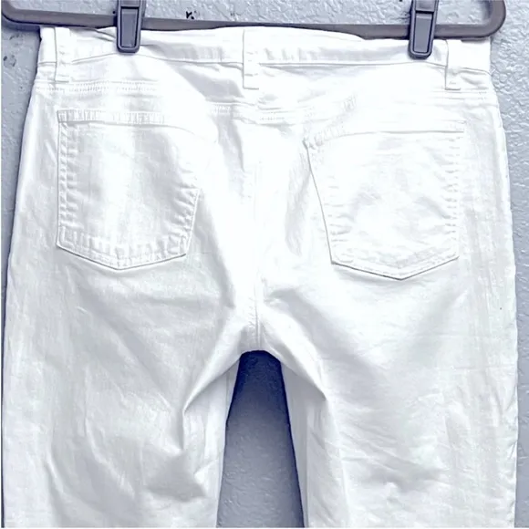 Eileen Fisher Womens White Stretchy OrganicCotton Jeans Sz 6