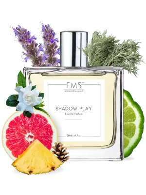 EM5™ Shadow Play Unisex Perfume EDP Spray | Earthy Woody Sweet Citrus Fragrance for Men & Women | Luxury Gift for Him / Her | Variants Available: 50 ml Spray / 15 ml Spray