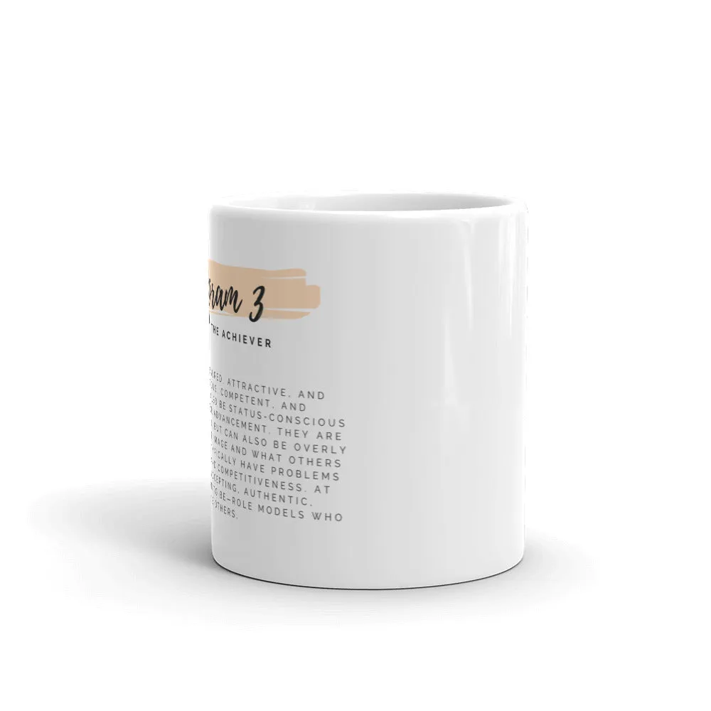 Enneagram 3 White glossy mug