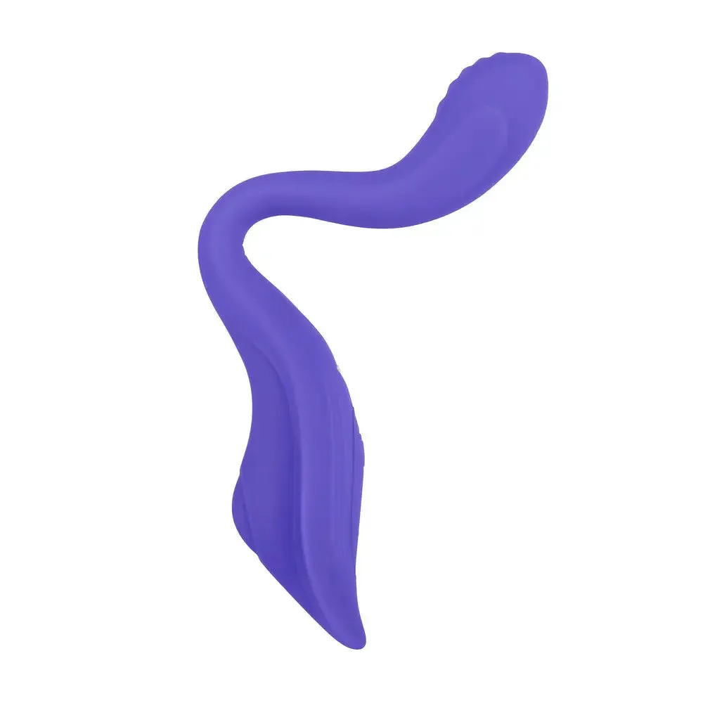 Evolved Silicone Blue Bendable Dual Wand Vibrator with Remote Control