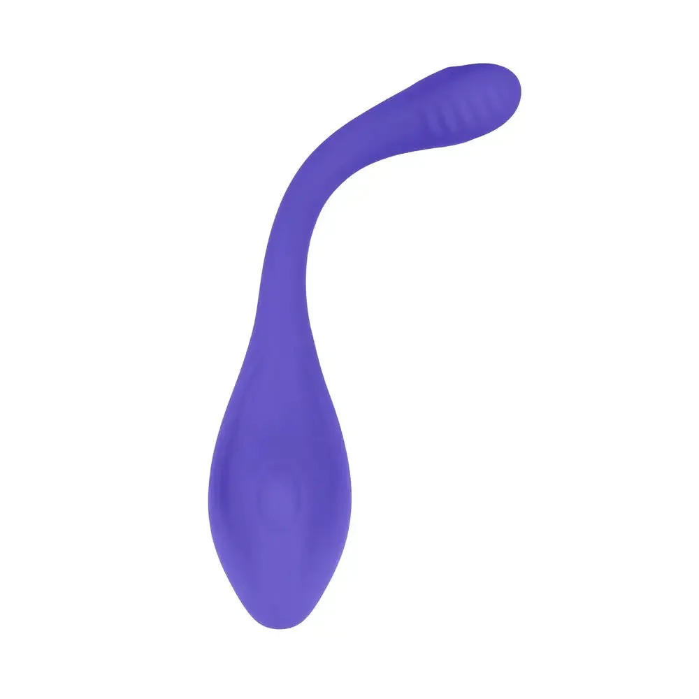 Evolved Silicone Blue Bendable Dual Wand Vibrator with Remote Control