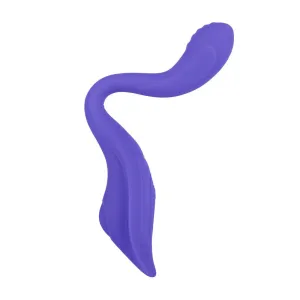 Evolved Silicone Blue Bendable Dual Wand Vibrator with Remote Control