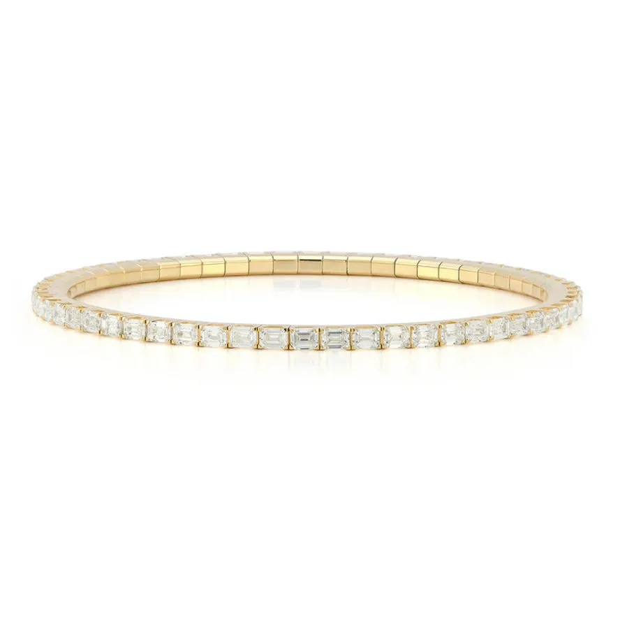 Ex-Tensible™ Emerald Cut Diamond Stretch Tennis Bracelet