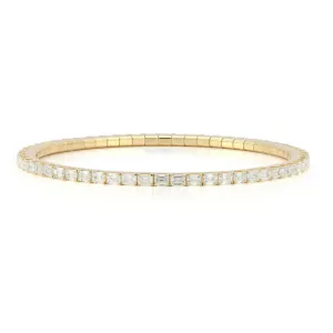 Ex-Tensible™ Emerald Cut Diamond Stretch Tennis Bracelet