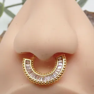 Fan Clicker with CZ Stones 16g